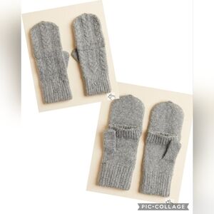 -🆕️🧤GREY CABLE KNIT CONVERSION MITTENS🧤